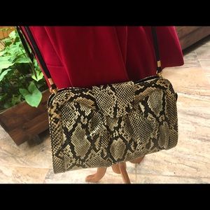 NWT J. RENEE CONVERTIBLE SHOULDER BAG MOCK PYTHON